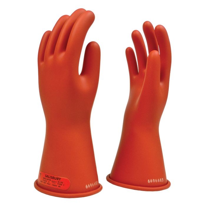 Salisbury Size 8, Class 0 Rubber Insulating Gloves E011R/8